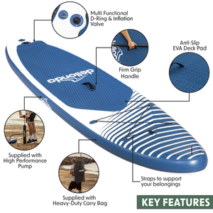 Dellonda DL153 Inflatable Stand-Up Paddle Board 10'2" - Dark Blue/White - additional view 26