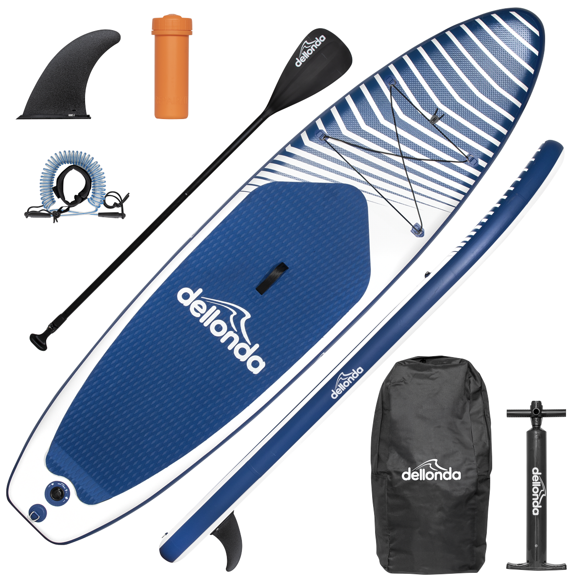 Dellonda DL153 Inflatable Stand-Up Paddle Board 10'2" - Dark Blue/White - additional view 11