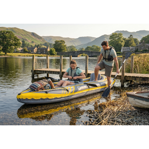 Dellonda DL155 Inflatable 2-Person Kayak/Canoe Set with Pump, Carry Bag & 2 Oars - Blue/Yellow/White - additional view 4