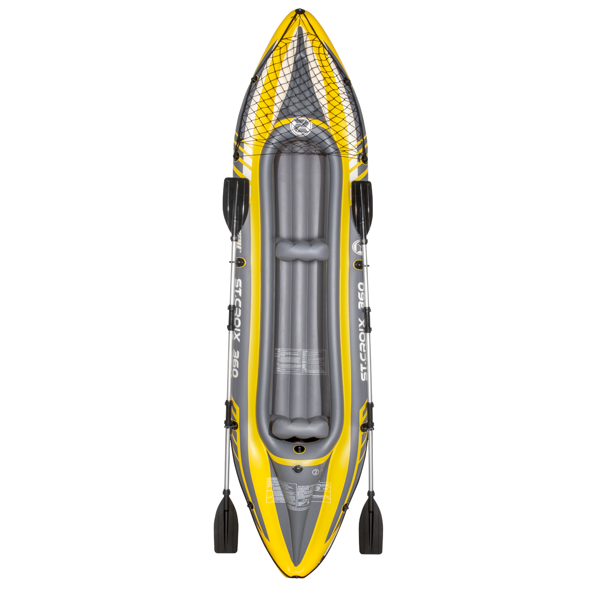Dellonda DL155 Inflatable 2-Person Kayak/Canoe Set with Pump, Carry Bag & 2 Oars - Blue/Yellow/White - additional view 13