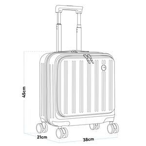 Dellonda DL156 Cabin Size Luggage with Laptop Compartments & Dual TSA Lock 18" - additional view 14