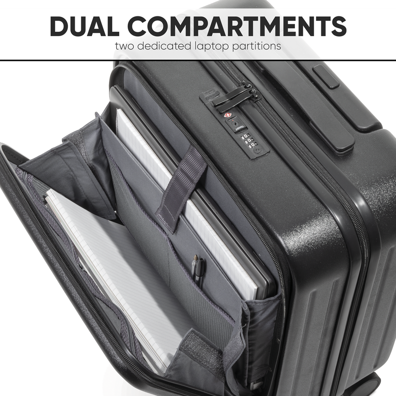 Dellonda DL156 Cabin Size Luggage with Laptop Compartments & Dual TSA Lock 18" - additional view 12