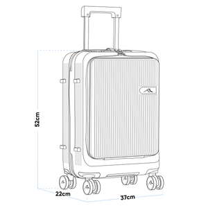 Dellonda DL157 Cabin Size Luggage with Laptop Compartments & Dual TSA Lock 20" - additional view 17