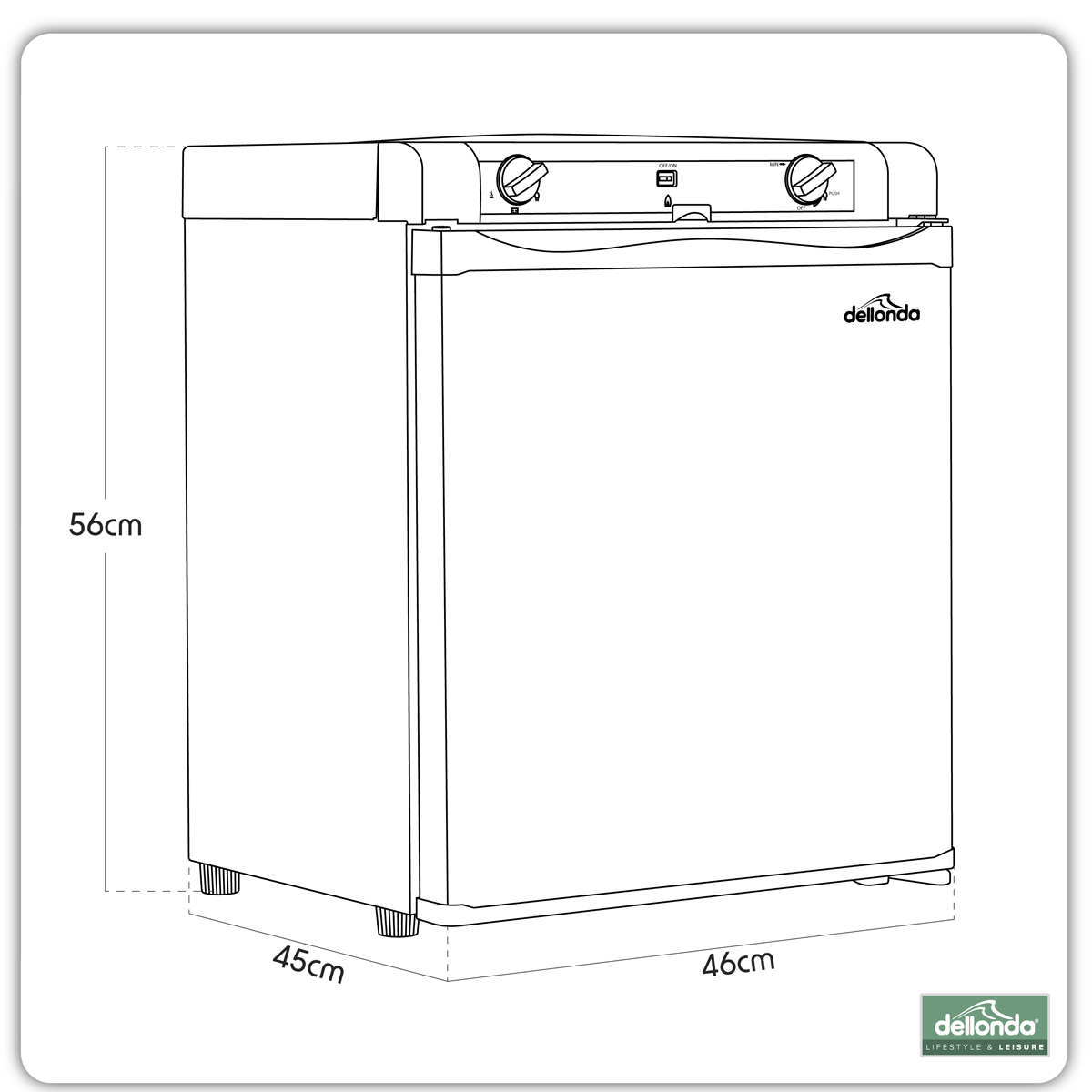 Dellonda DL158 3-Way Fridge 40L - additional view 7