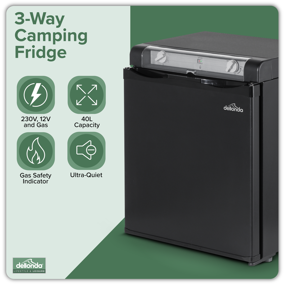 Dellonda DL158 3-Way Fridge 40L - additional view 9