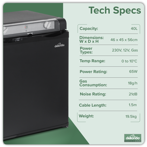 Dellonda DL158 3-Way Fridge 40L - additional view 2
