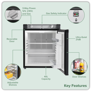 Dellonda DL158 3-Way Fridge 40L - additional view 4