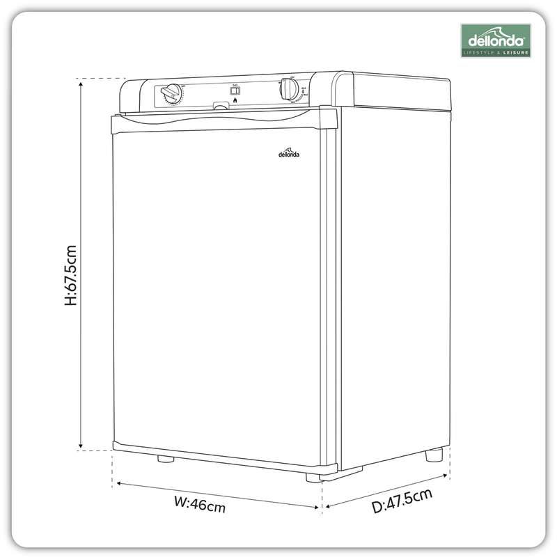 Dellonda DL159 3-Way Fridge 60L - additional view 19