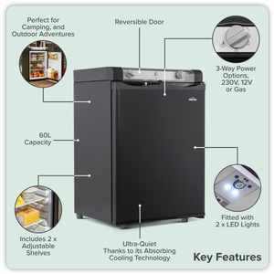 Dellonda DL159 3-Way Fridge 60L - additional view 18