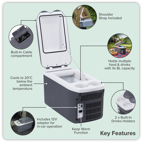 Dellonda DL166 8L Portable Cool Box 12V - additional view 2