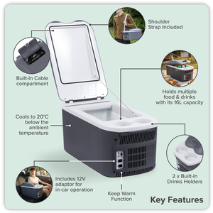 Dellonda DL167 16L Portable Cool Box 12V/230V - additional view 8