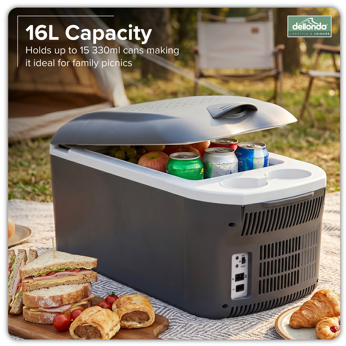 Dellonda DL167 16L Portable Cool Box 12V/230V - additional view 9