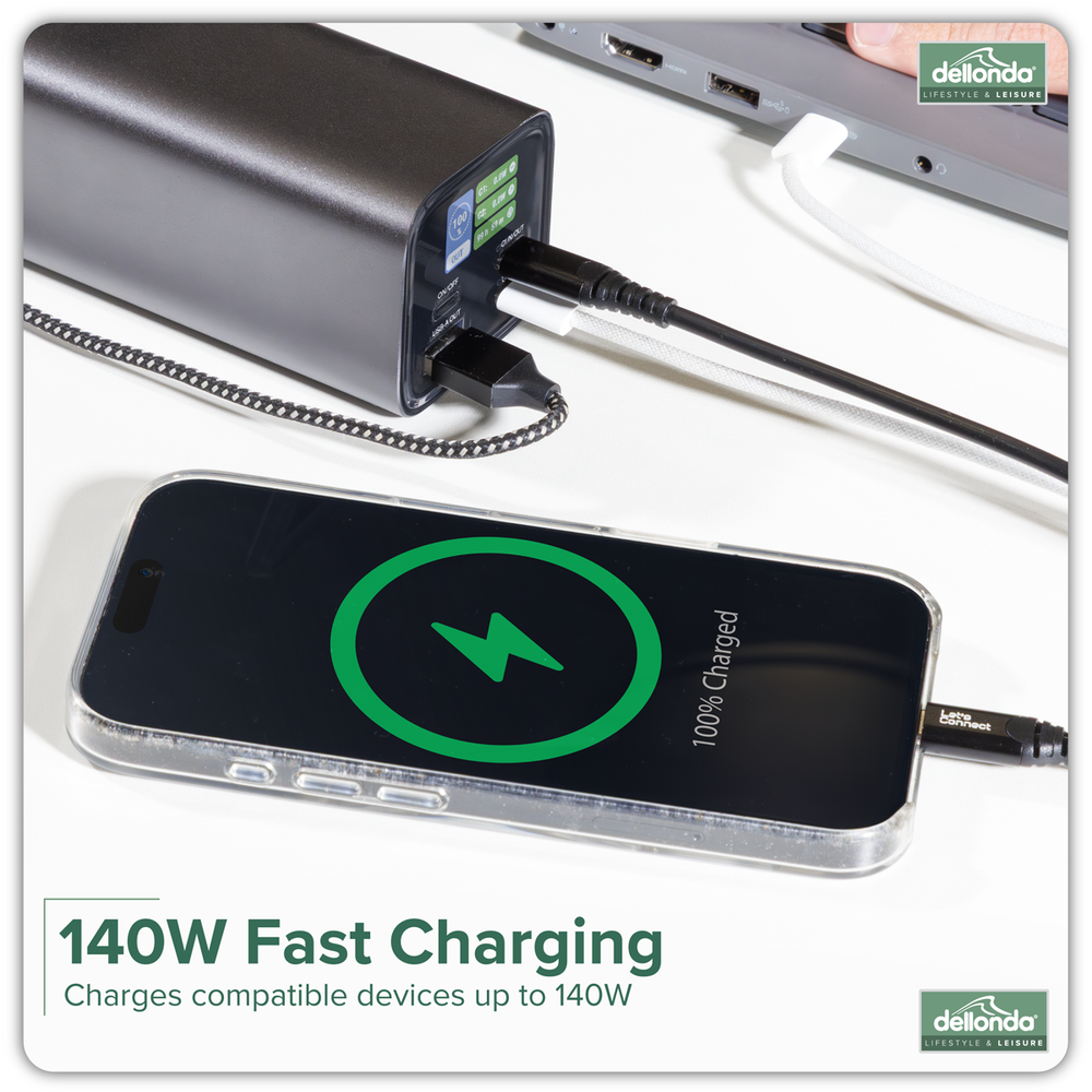 Dellonda DL168 Portable Power Bank 140W 27000mAh - additional view 3