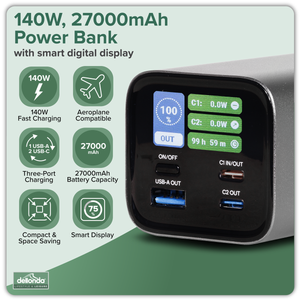 Dellonda DL168 Portable Power Bank 140W 27000mAh - additional view 6