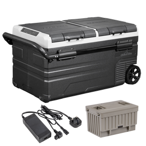 Dellonda DL172 Portable Fridge Freezer/Cool Box 75L with 11.1V Portable Battery & AC/DC 230V Adaptor