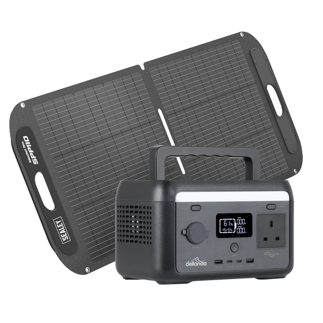 Dellonda DL178 Portable Power Station 300W & ETFE Foldable Solar Panel 110W