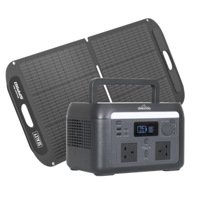 Dellonda DL179 Portable Power Station 600W & ETFE Foldable Solar Panel 110W