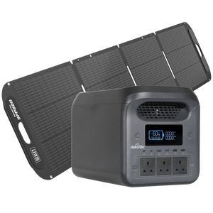 Dellonda DL180 Portable Power Station 1800W & ETFE Foldable Solar Panel 220W