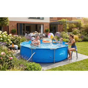 Dellonda DL19 Steel Frame Round Swimming Pool & Filter Pump 10ft - Blue - additional view 8