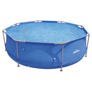 Dellonda DL19 Steel Frame Round Swimming Pool & Filter Pump 10ft - Blue