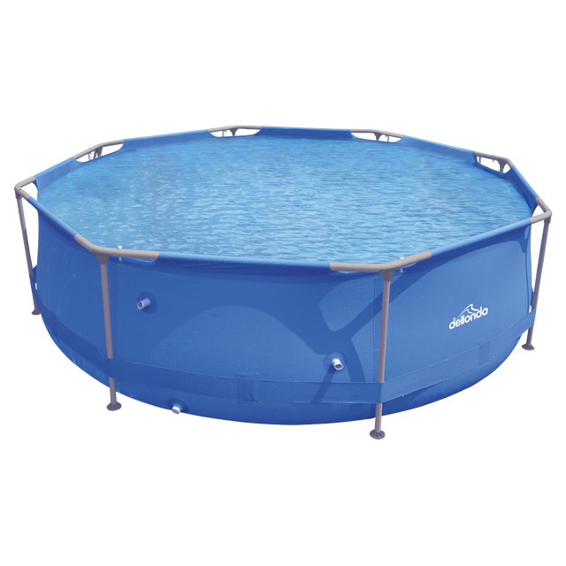 Dellonda DL19 Steel Frame Round Swimming Pool & Filter Pump 10ft - Blue