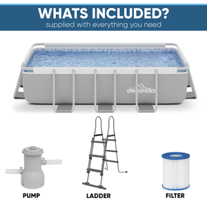 Dellonda DL21 Deluxe Steel Frame Swimming Pool with Filter Pump 13ft - additional view 10