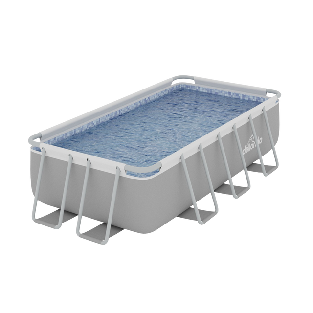 Dellonda DL21 Deluxe Steel Frame Swimming Pool with Filter Pump 13ft