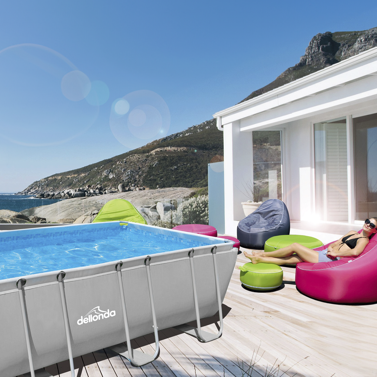 Dellonda DL22 Deluxe Steel Frame Swimming Pool with Filter Pump 18ft - additional view 2