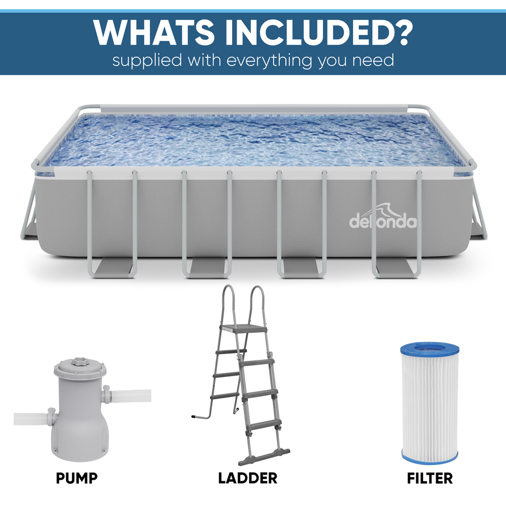 Dellonda DL22 Deluxe Steel Frame Swimming Pool with Filter Pump 18ft - additional view 5