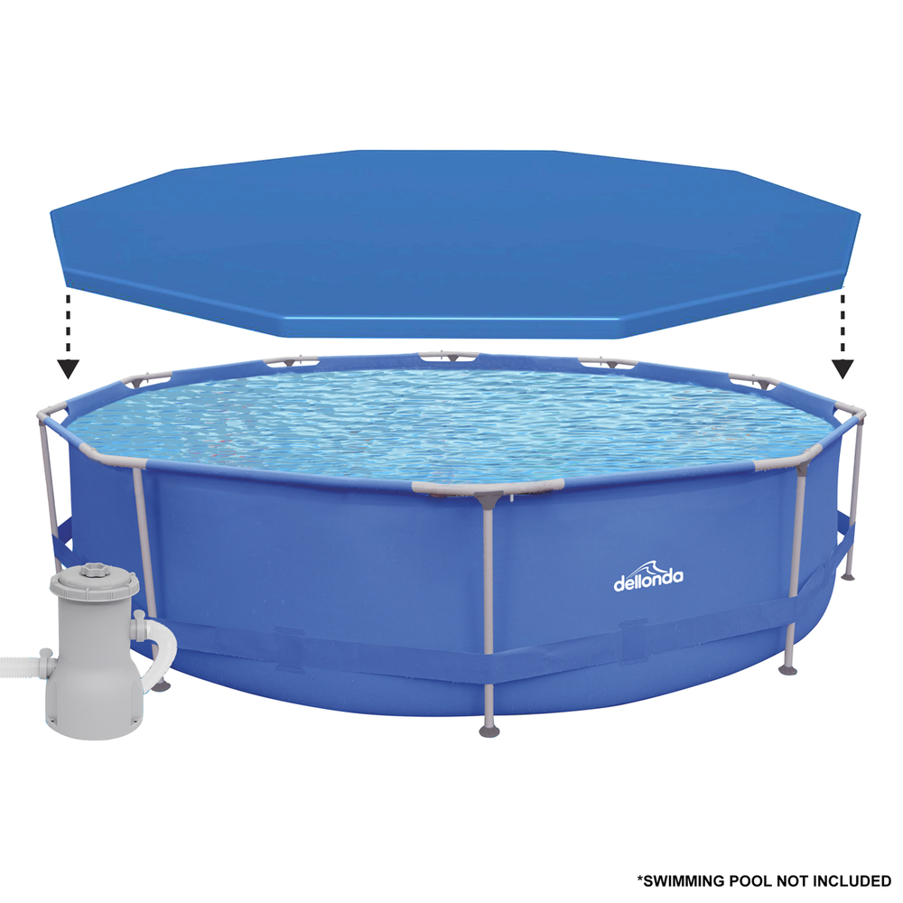 Dellonda DL41 Swimming Pool Top Cover with Rope Ties for DL20 - additional view 3