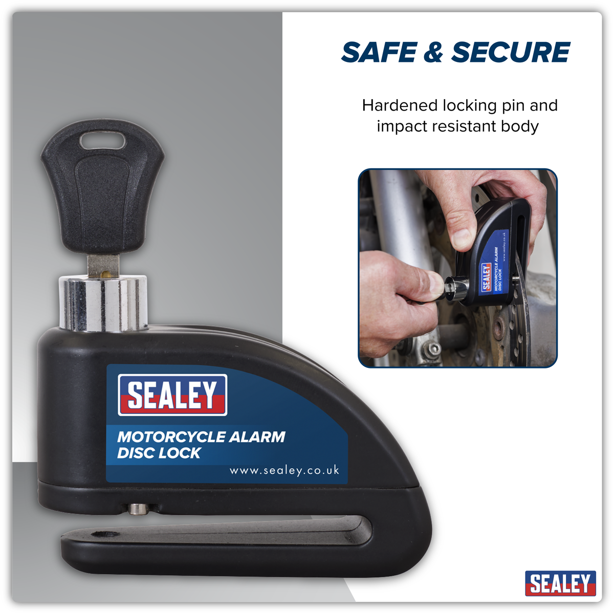 Sealey DL5052 Motorcycle Alarm Disc Lock - Pair - additional view 3