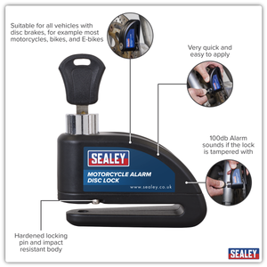 Sealey DL5052 Motorcycle Alarm Disc Lock - Pair - additional view 4