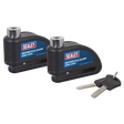 Sealey DL5052 Motorcycle Alarm Disc Lock - Pair