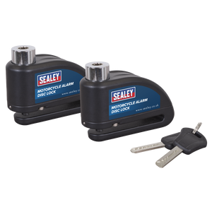 Sealey DL5052 Motorcycle Alarm Disc Lock - Pair