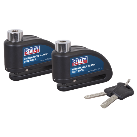 Sealey DL5052 Motorcycle Alarm Disc Lock - Pair