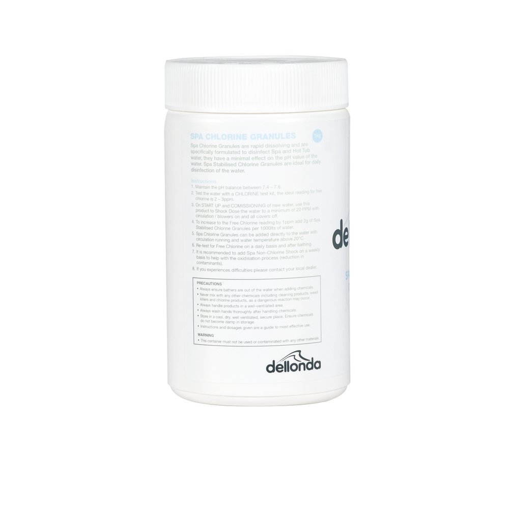 Dellonda DL50 Chlorine Granules for Hot Tubs/Spas & Swimming Pools 1kg - additional view 5