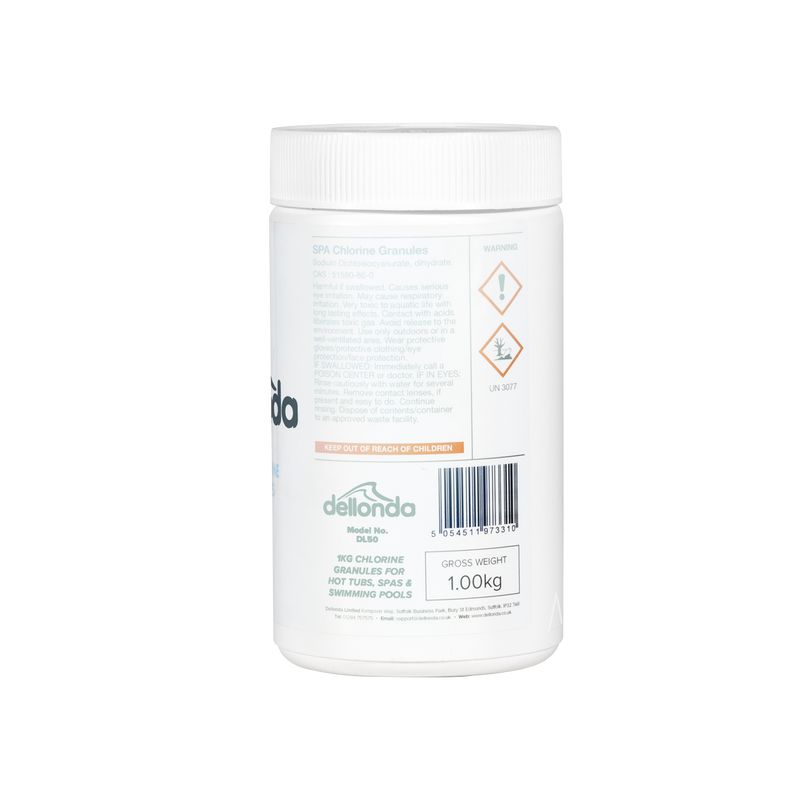 Dellonda DL50 Chlorine Granules for Hot Tubs/Spas & Swimming Pools 1kg - additional view 4