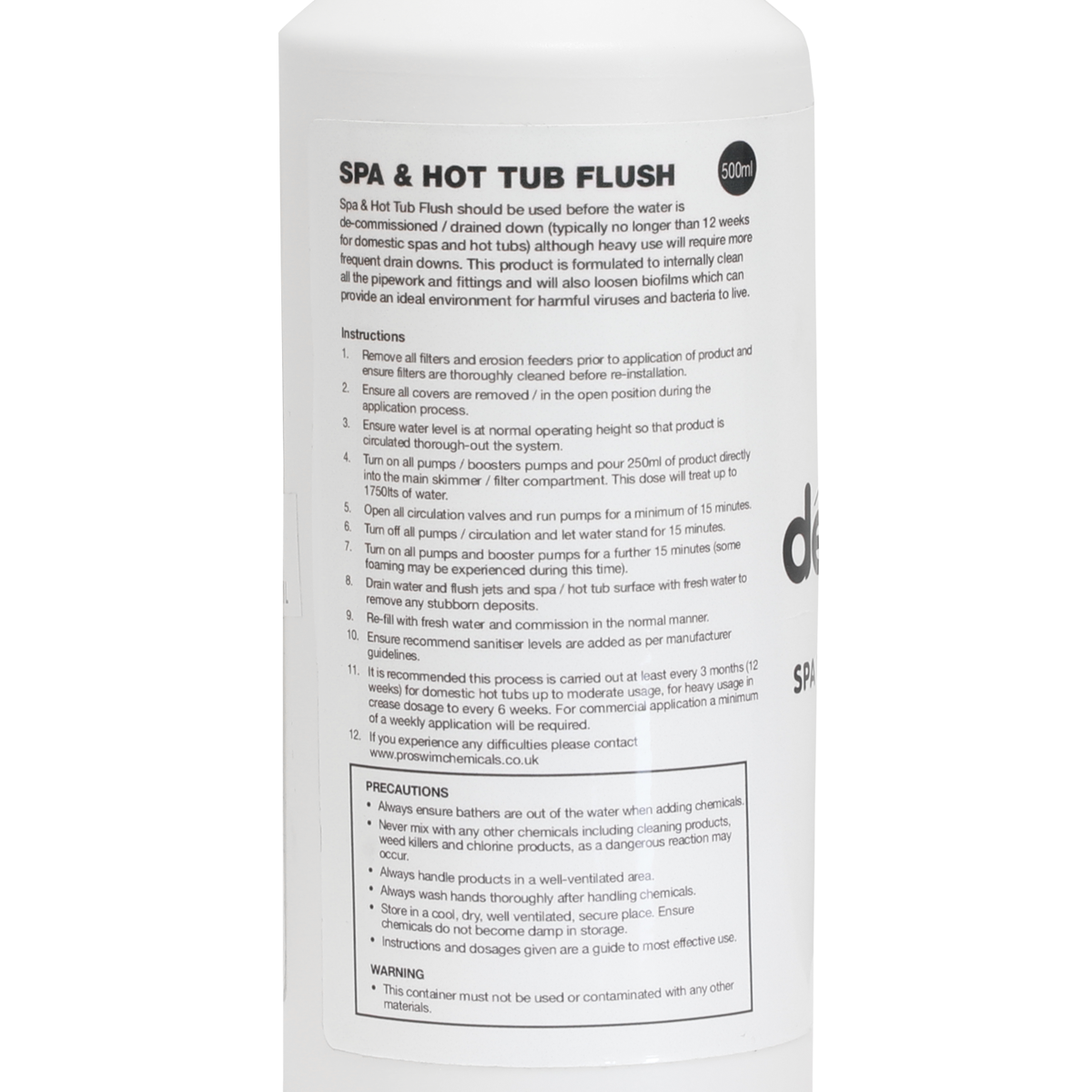 Dellonda DL60 Hot Tub/Spa Flush Cleaner 500ml - additional view 2