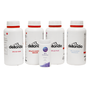Dellonda DL62 Hot Tub/Spa Starter Kit - Chlorine, pH Increaser, Dry Acid, Foam Down & Test Strips - additional view 2