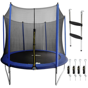 Dellonda DL94 Heavy-Duty Outdoor Trampoline with Safety Enclosure Net, Anchors & Ladder 10ft