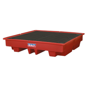 Sealey DRP13 Polyethylene Barrel Bund/Spill Pallet 1280 x 1280 x 275mm