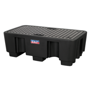 Sealey DRP17 2 Drum Polyethylene Barrel Bund/Spill Pallet 1300 x 750 x 440mm
