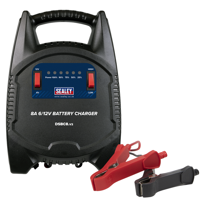 Sealey DSBC8 8A 6/12V Battery Charger 230V - additional view 6
