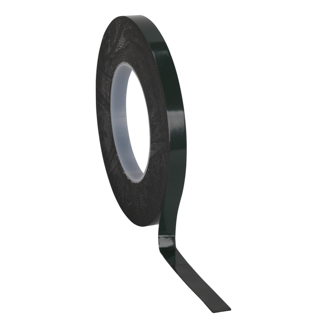 Sealey DSTG1210 Double-Sided Adhesive Foam Tape 12mm x 10m - Green Backing