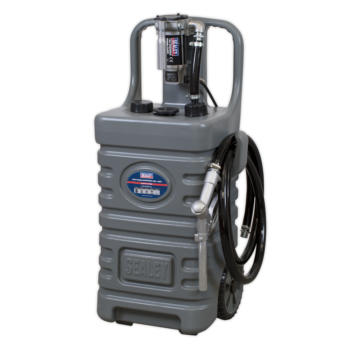 Sealey DT55GCOMBO1 Mobile Dispensing Tank with Diesel Pump 55L - Grey