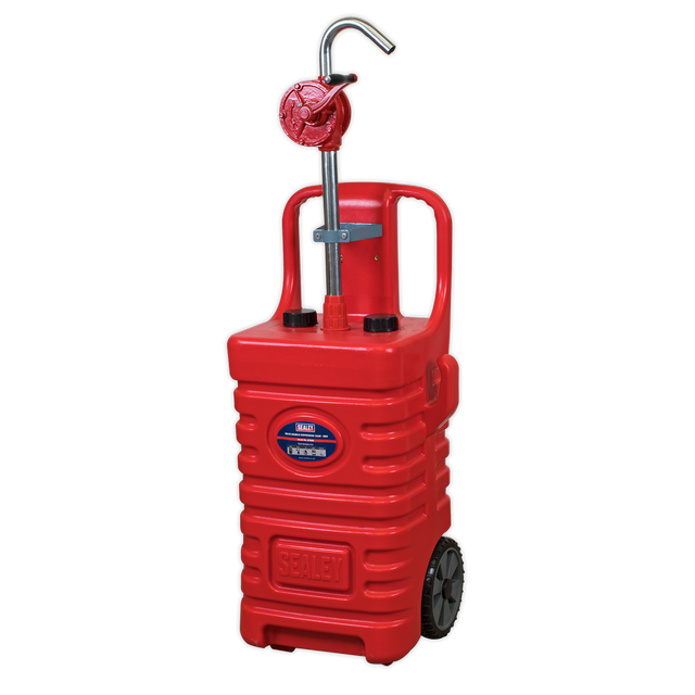Sealey DT55RCOMBO1 Mobile Dispensing Tank with Oil Rotary Pump 55L - Red