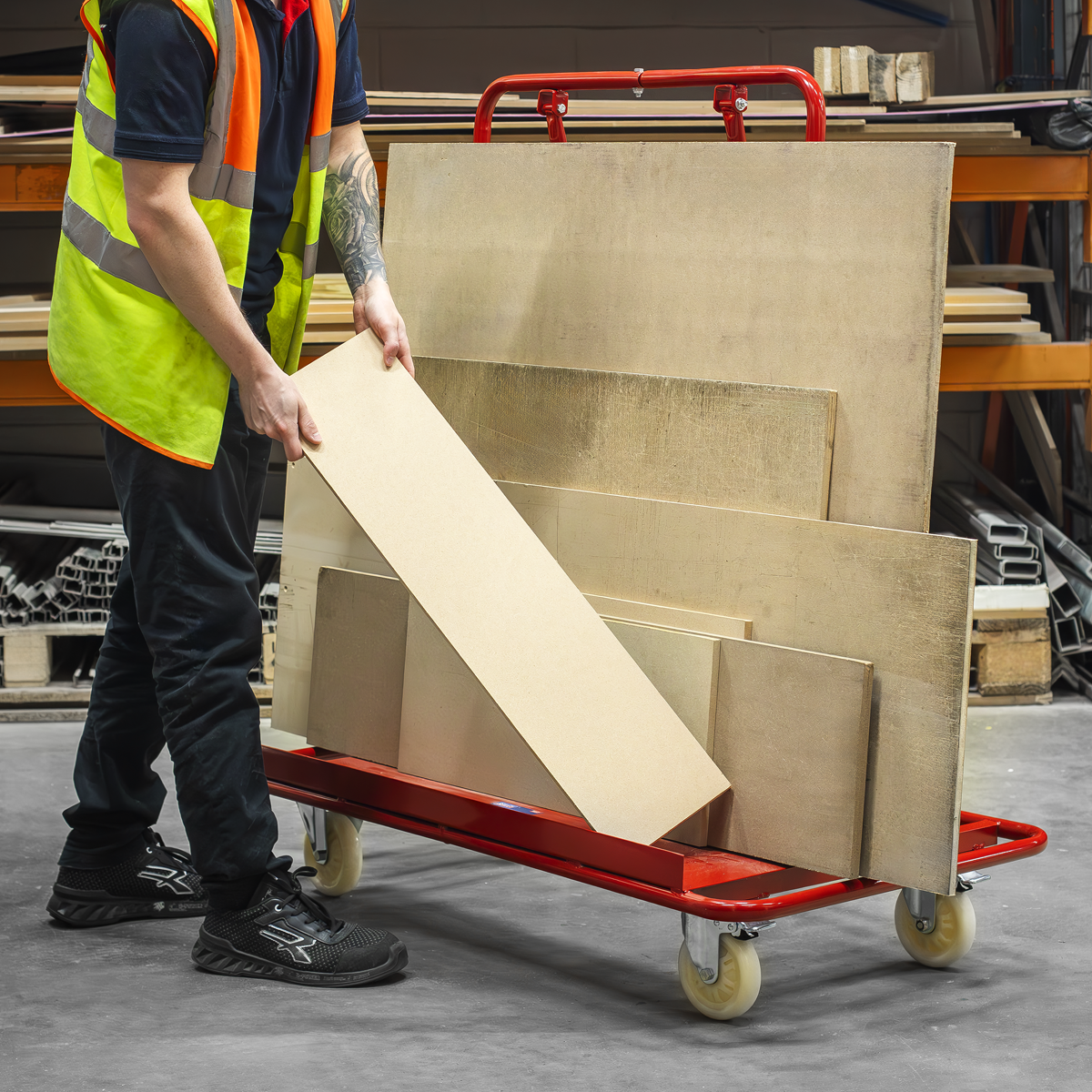 Sealey DWC01 Plasterboard Trolley Large Sheet Handling 800kg Capacity - additional view 7