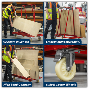 Sealey DWC01 Plasterboard Trolley Large Sheet Handling 800kg Capacity - additional view 9