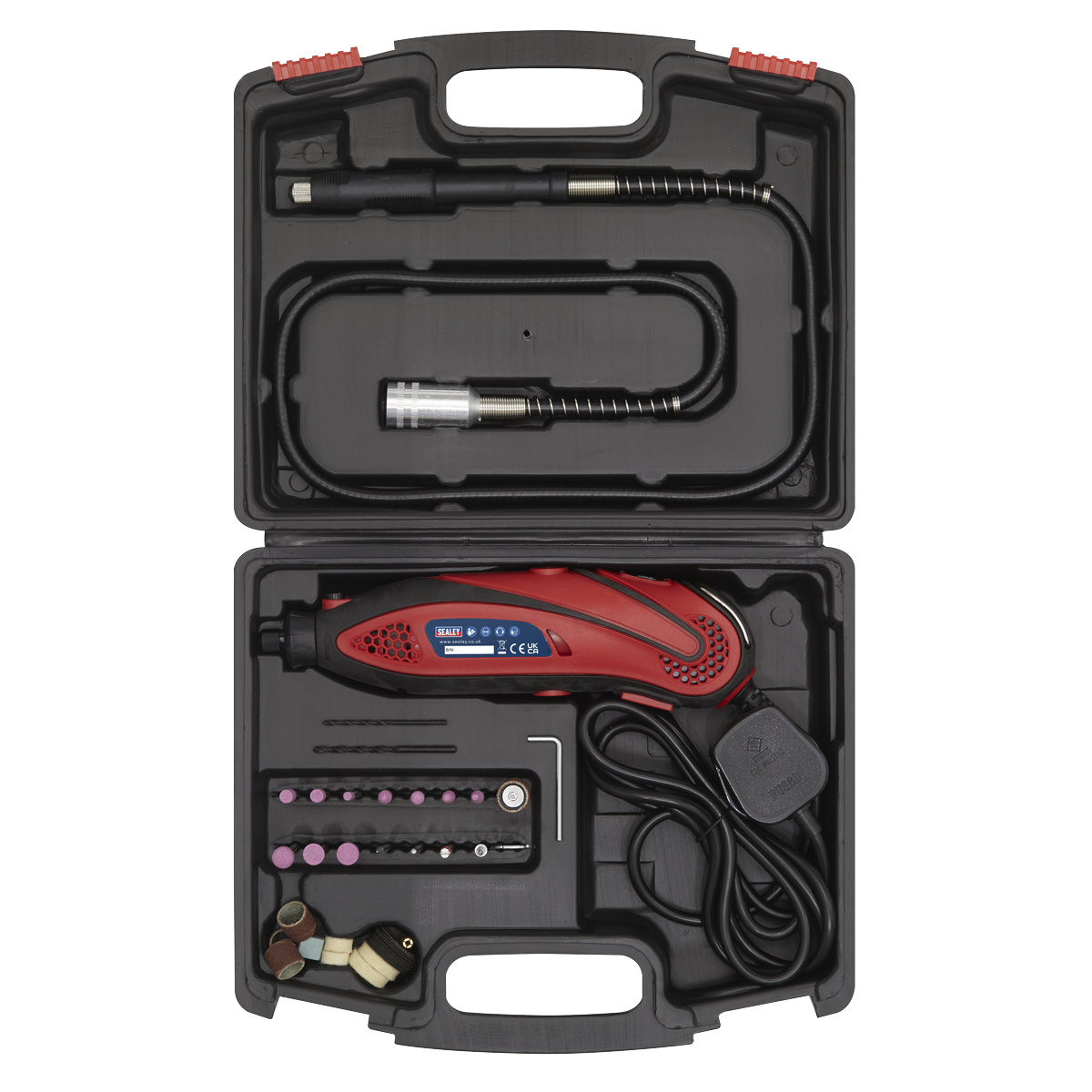 Sealey E540 Multipurpose Rotary Tool & Engraver Kit 230V 40pc - additional view 2