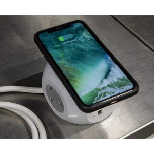 Sealey EL144WC 1.4m Extension Cable Cube & Wireless Charging Pad 3 x 230V & 3 x USB - additional view 5